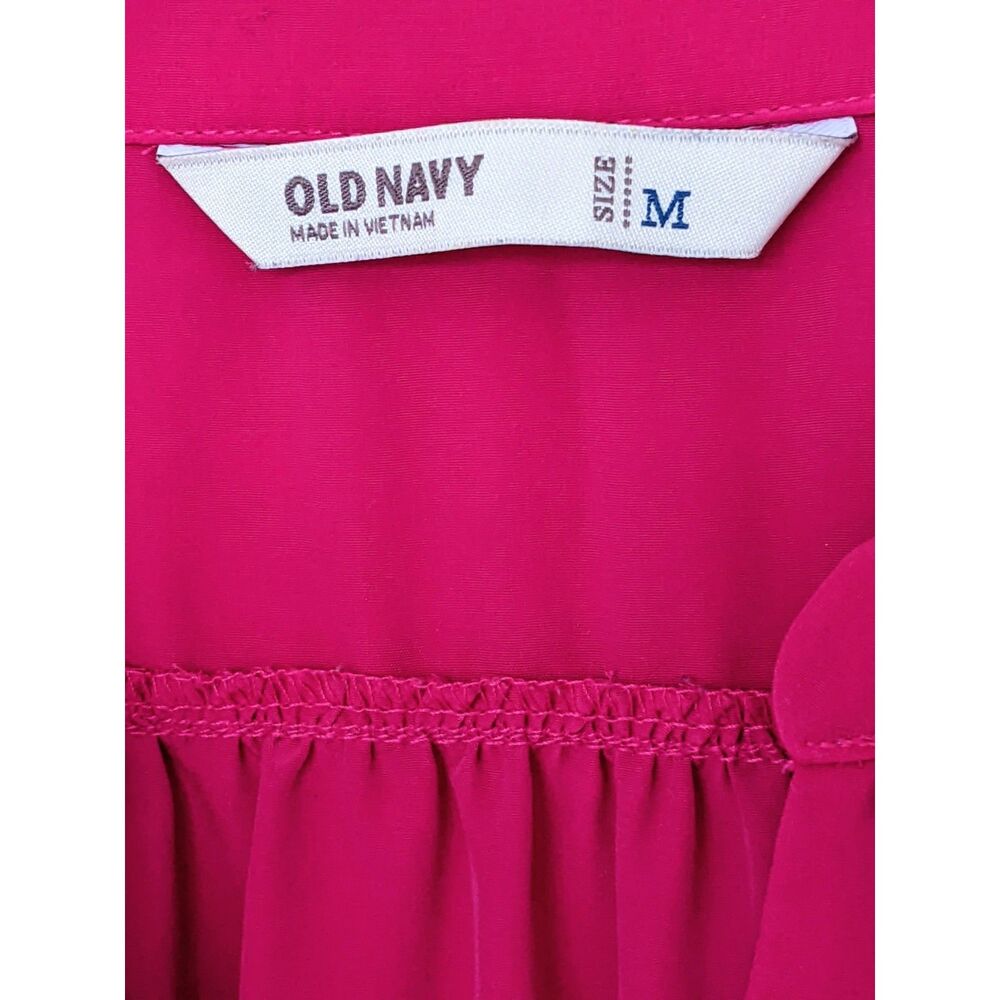 Women's Old Navy Hot Pink 3/4 Sleeve Dress Size M - Picture 2 of 8